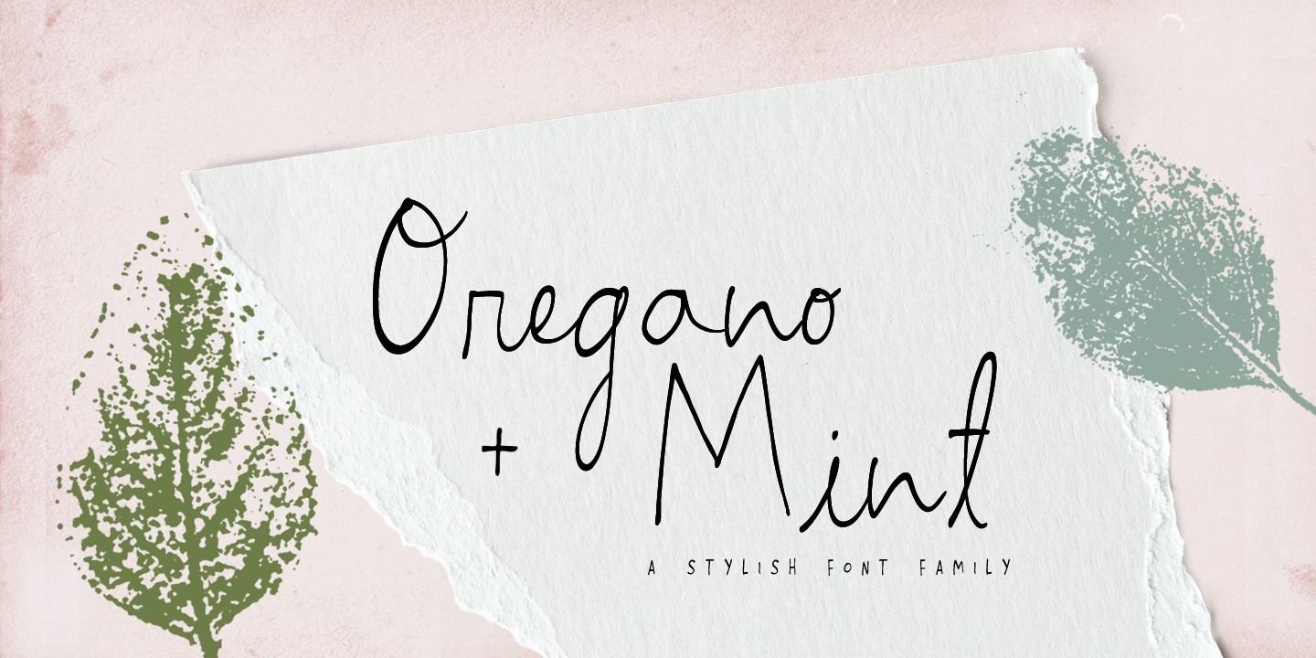 Пример шрифта Oregano & Mint